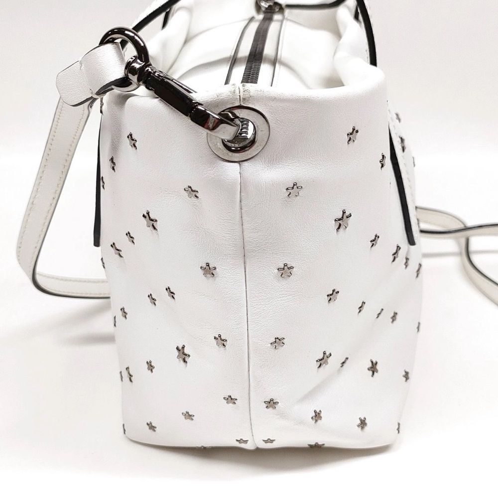 Jimmy Choo Mini Sara Tote in White - Picture 3 of 9